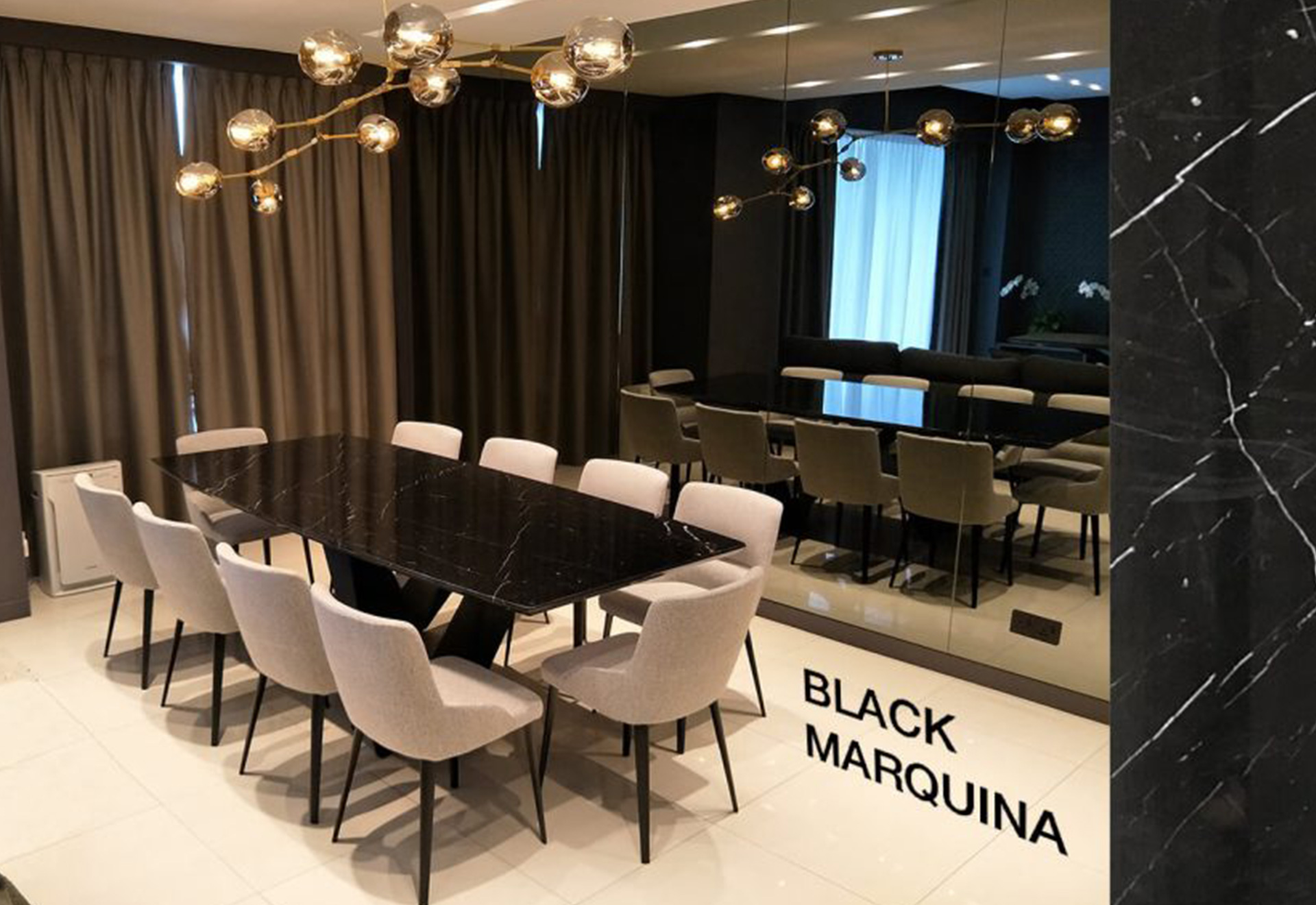 Marblelous Blog - Black Marble Dining Table that your friend will adore