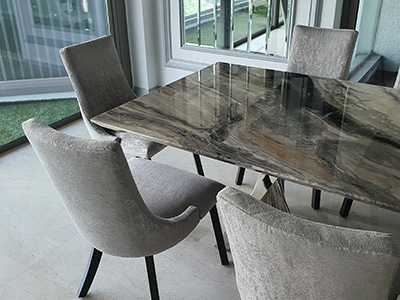 marblelous project references - marble round dining table