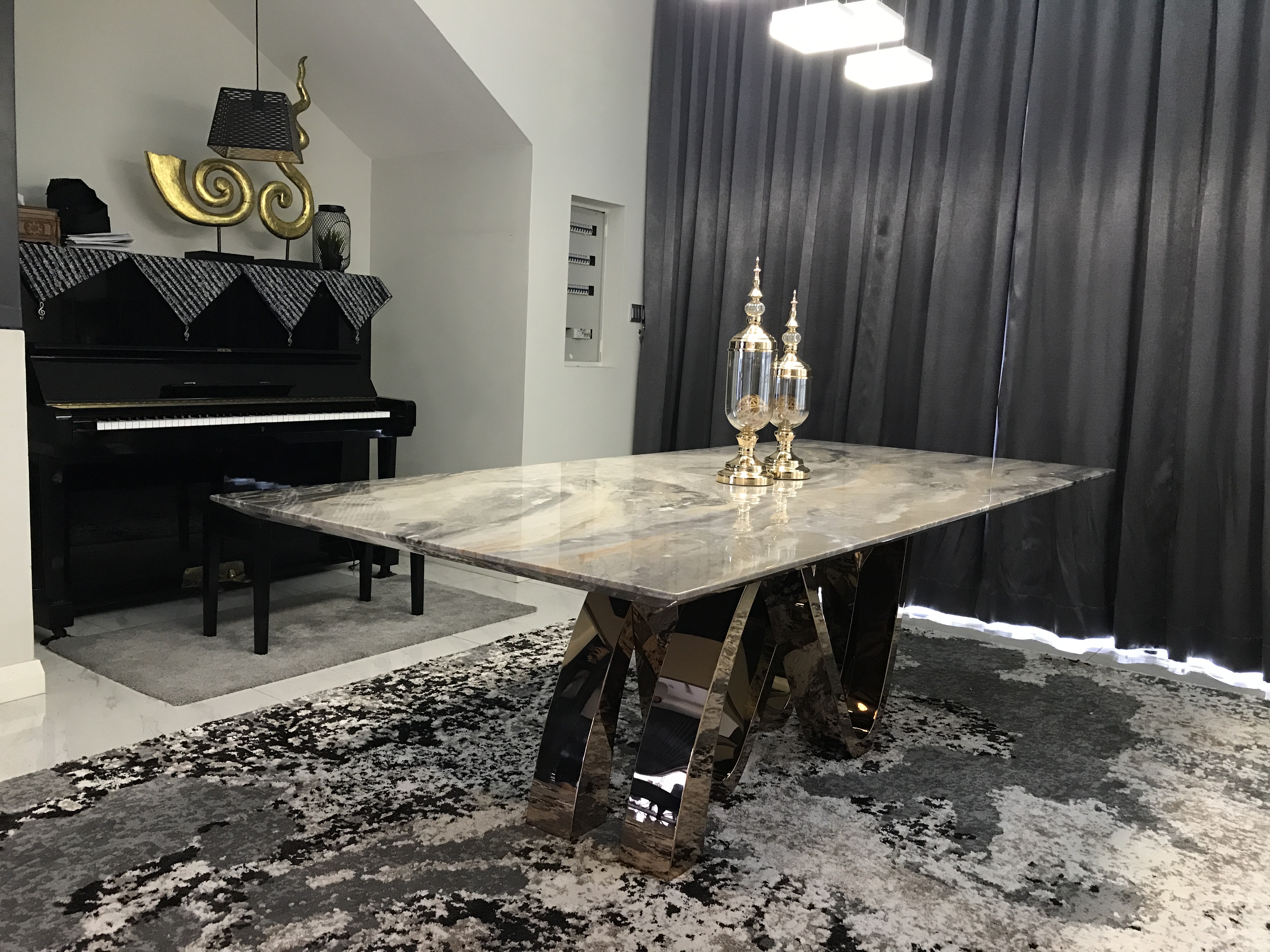 marblelous project references - marble round dining table