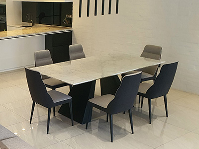 marblelous project references - marble round dining table