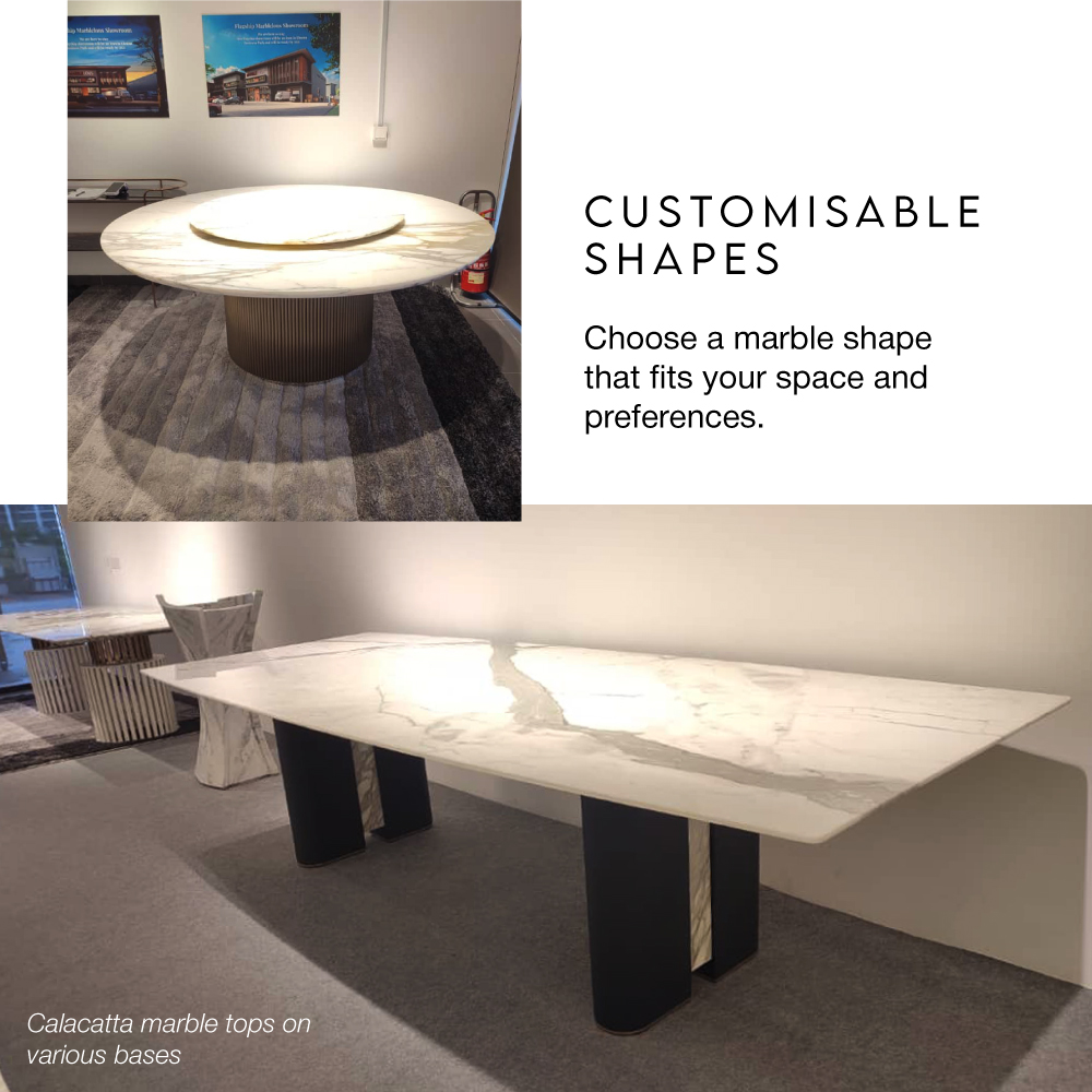 marblelous marble dining table malaysia, choose from a wide range of table base designs, with custom colours and finishing