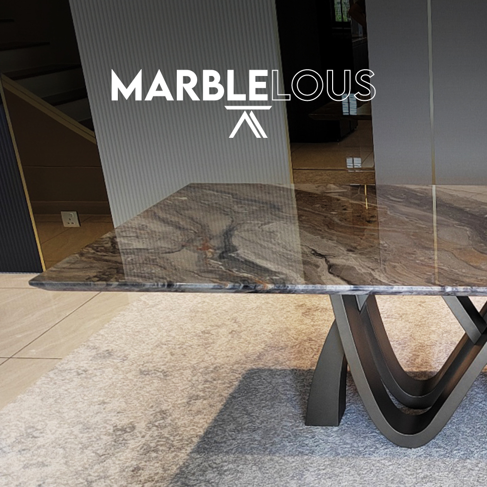 marblelous marble dining table malaysia - luxury stone dining table - From RM6999