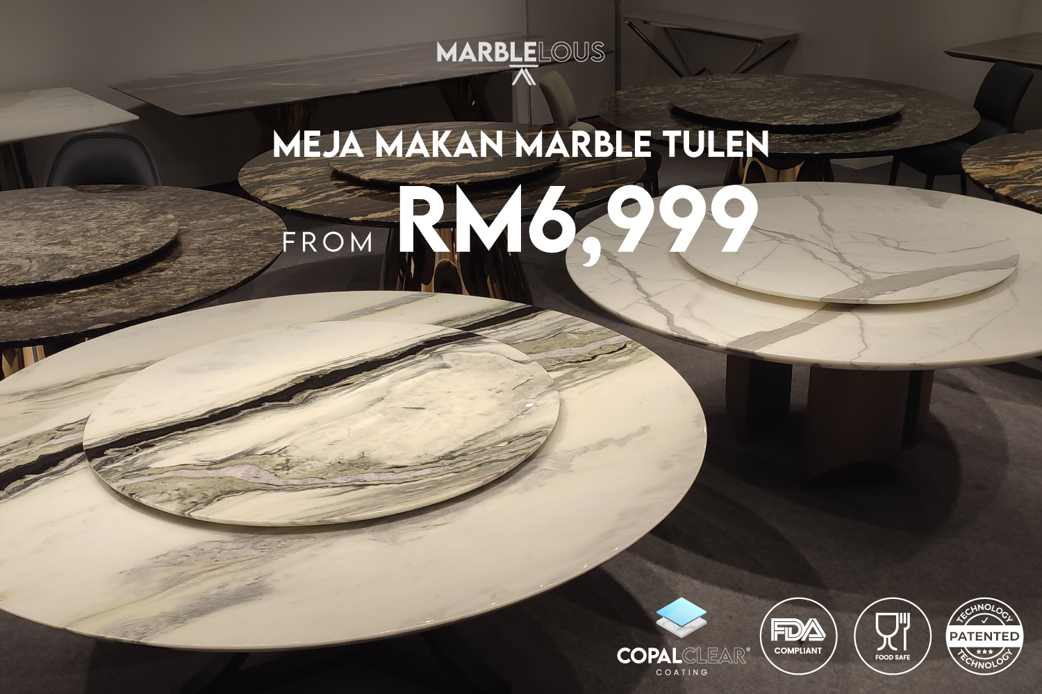 Meja Makan Marble Tulen dari RM6,999.00