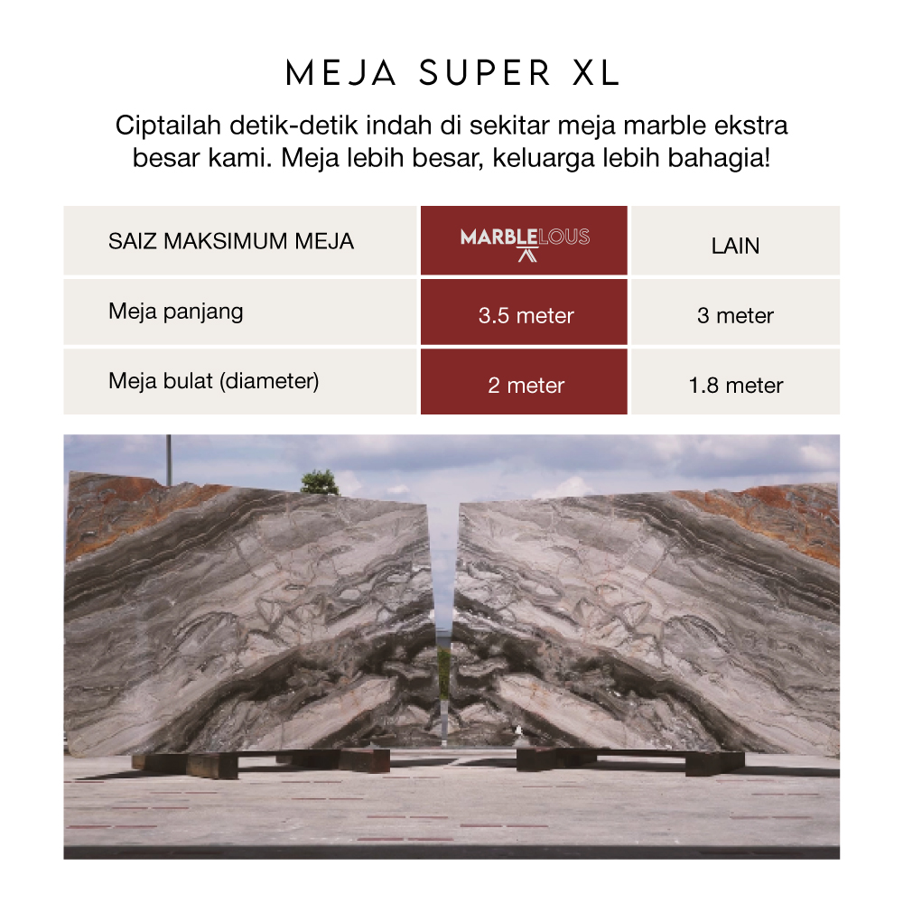 marblelous Meja Super XL